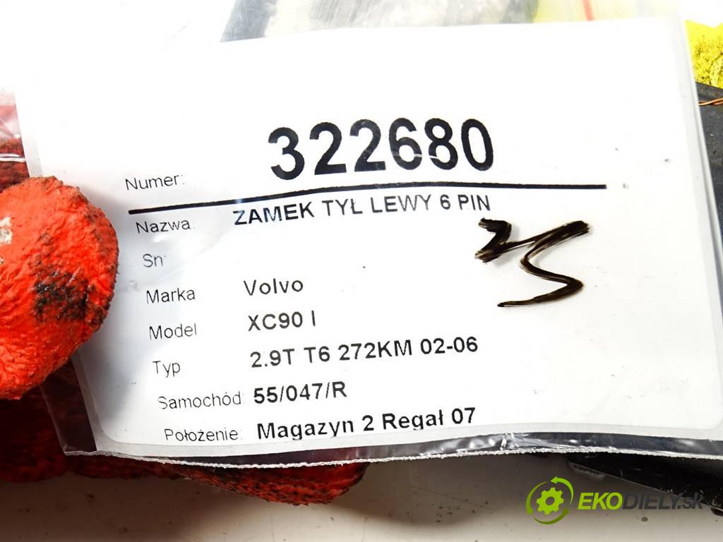 Volvo XC90 I  2003 200 kW 2.9T T6 272KM 02-06 3000 zámok zadní část levý 6 pin 30663048