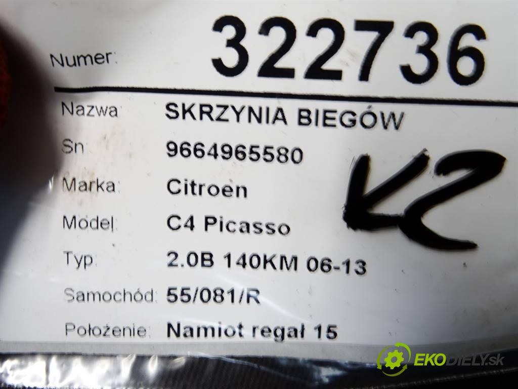 Citroen C4 Picasso  2008 103 kW 2.0B 140KM 06-13 2000 Prevodovka 9664965580 (Prevodovky)