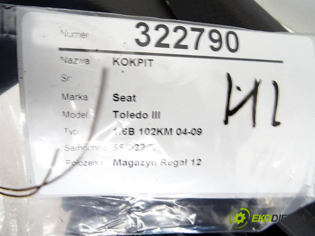Seat Toledo III  2006 75 kW 1.6B 102KM 04-09 1600 Palubná doska  (Palubné dosky)