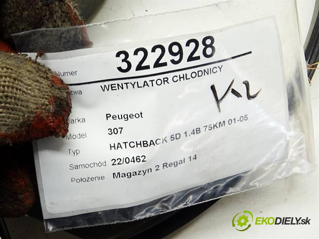 Peugeot 307  2002 55 kW HATCHBACK 5D 1.4B 75KM 01-05 1400 Ventilátor chladiča  (Ventilátory)
