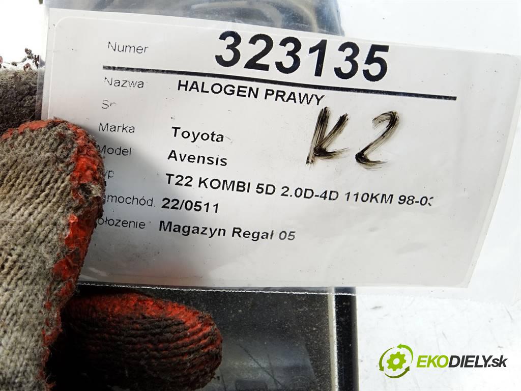 Toyota Avensis  2000 81 kW T22 KOMBI 5D 2.0D-4D 110KM 98-03 2000 Hmlové svetlo, hmlovka pravy 81210-05050 (Ostatné)