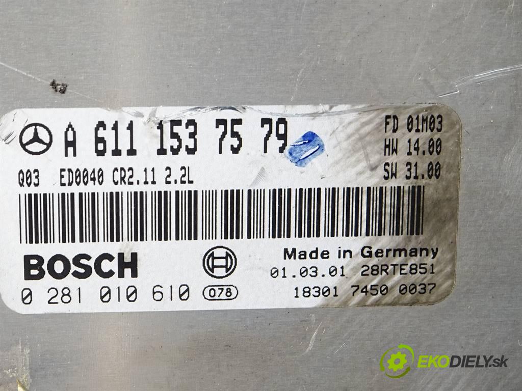 Mercedes-Benz C W203  2001 75 kW KOMBI 5D 2.0CDI 102KM 00-06 2100 riadiaca jednotka Motor A6111537579 0281010610 (Riadiace jednotky)