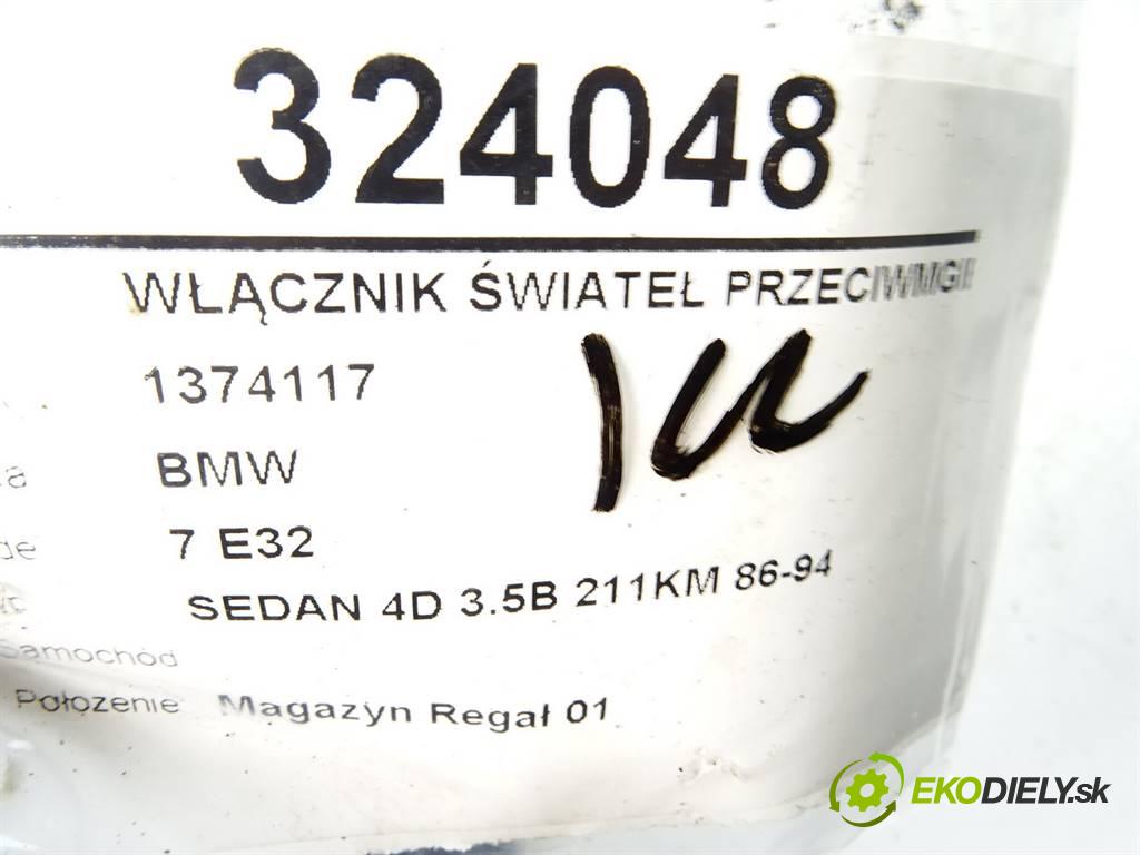 BMW 7 E32    SEDAN 4D 3.5B 211KM 86-94  Spínač svetiel hmlových 1374117 (Prepínače, spínače, tlačidlá a ovládače kúrenia)