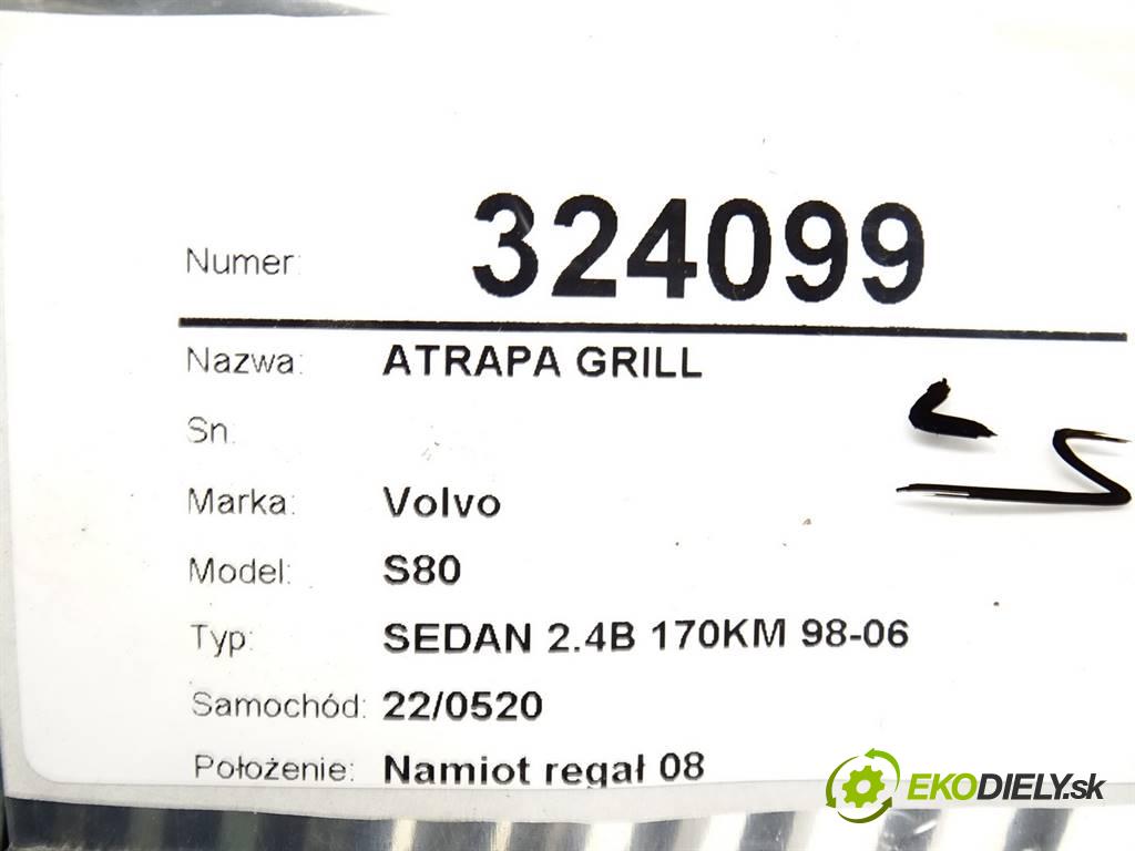 Volvo S80  1999 125 kW SEDAN 2.4B 170KM 98-06 2500 Mriežka maska 9178087 (Mriežky, masky)