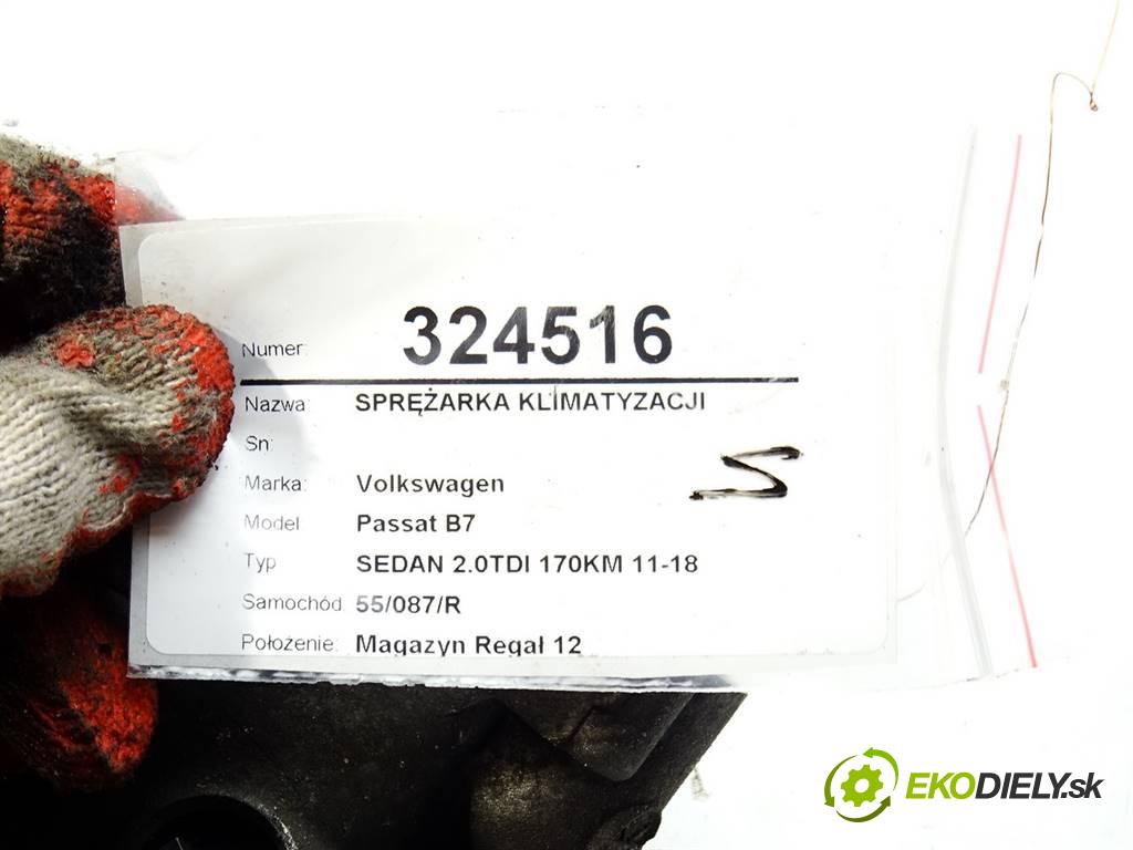 Volkswagen Passat B7  2011 125 kW SEDAN 2.0TDI 170KM 11-18 2000 kompresor klimatizace 5N0820803E (Kompresory)