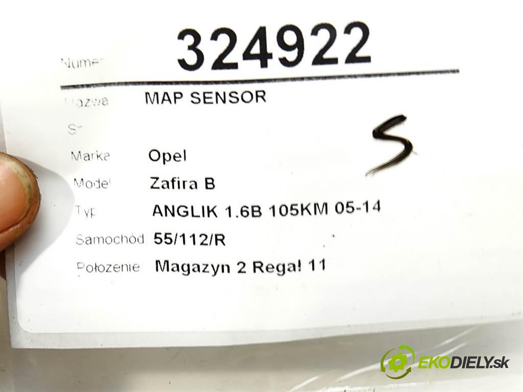 Opel Zafira B  2008 85 kW ANGLIK 1.6B 105KM 05-14 1600 MAP senzor 12591290 0261230146 (Ostatné)