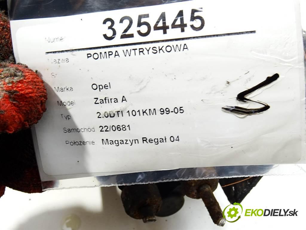 Opel Zafira A  2003 74 kW 2.0DTI 101KM 99-05 2000 pumpa vstřikovací Y20DTH (Vstřikovací čerpadla)