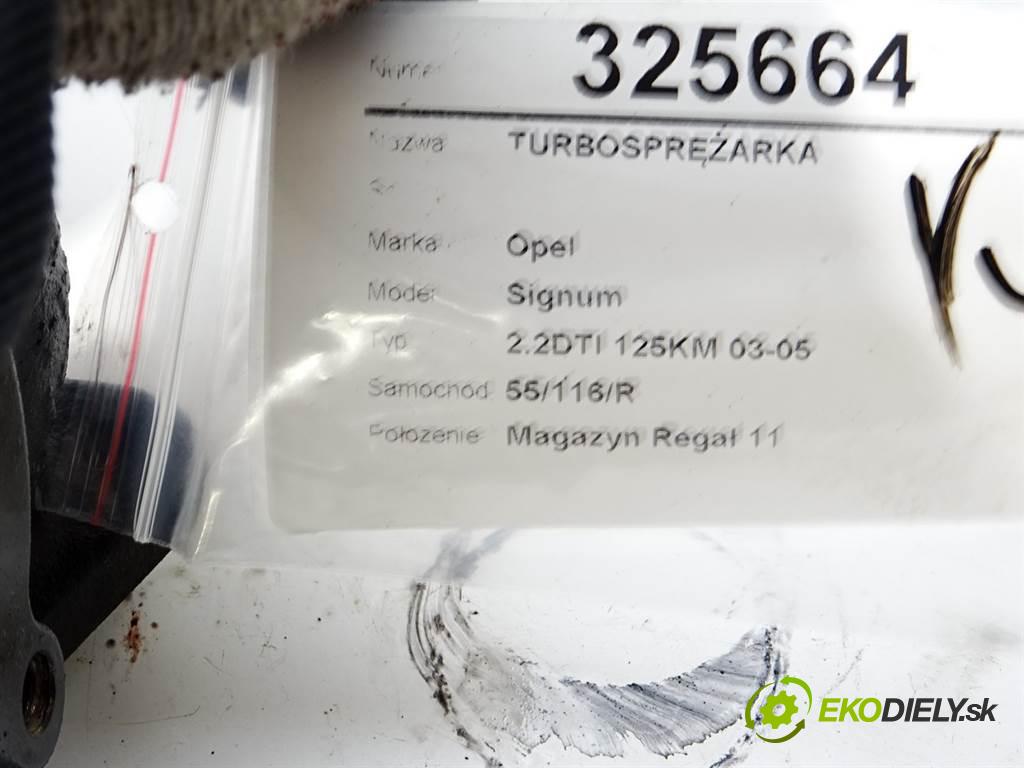 Opel Signum  2004  2.2DTI 125KM 03-05 2171 Turbodúchadlo,turbo 24443096 (Turbodúchadlá (kompletné))