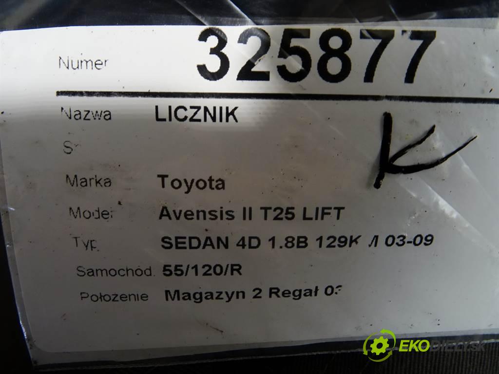 Toyota Avensis II T25 LIFT  2006 95 kW SEDAN 4D 1.8B 129KM 03-09 1800 Prístrojovka 83800-05A50-C (Prístrojové dosky, displeje)