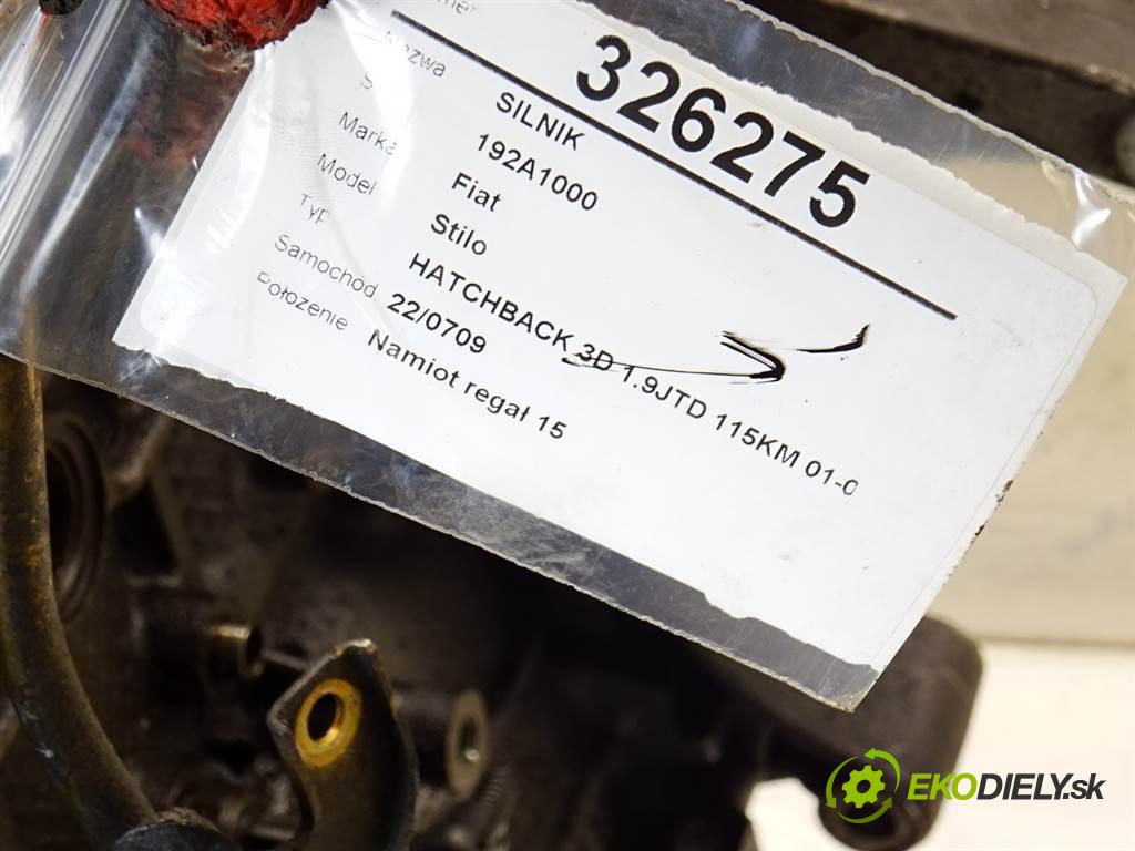 Fiat Stilo  2002 85 kW HATCHBACK 3D 1.9JTD 115KM 01-07 1900 motor 192A1000 (Motory (kompletní))