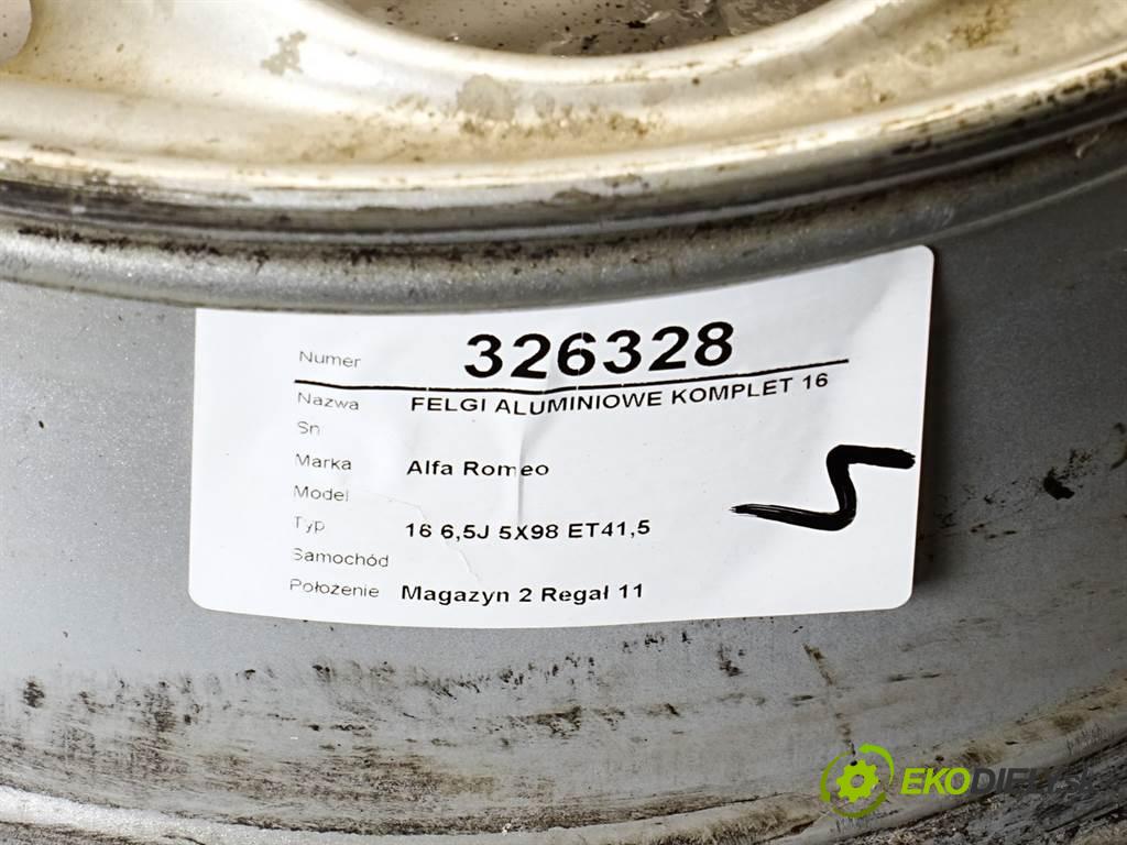 Alfa Romeo     16 6,5J 5X98 ET41,5  disky hliníkové 16  (Hliníkové)