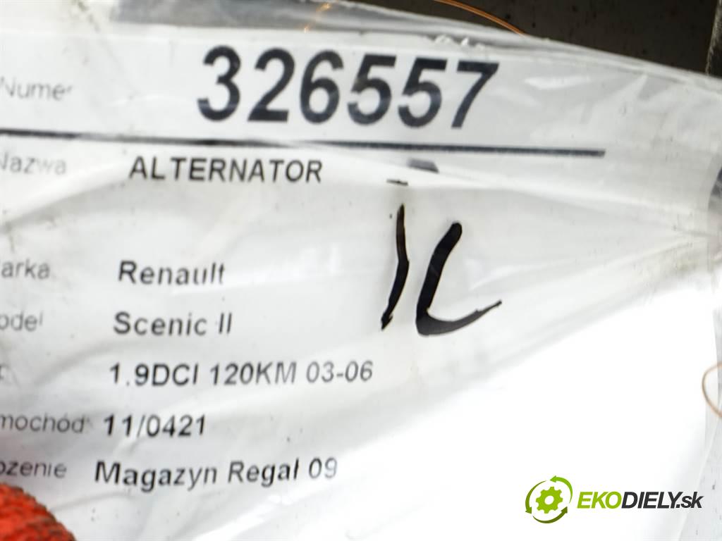 Renault Scenic II  2004 88 kW 1.9DCI 120KM 03-06 1900 Alternátor 7700426849 (Alternátory)