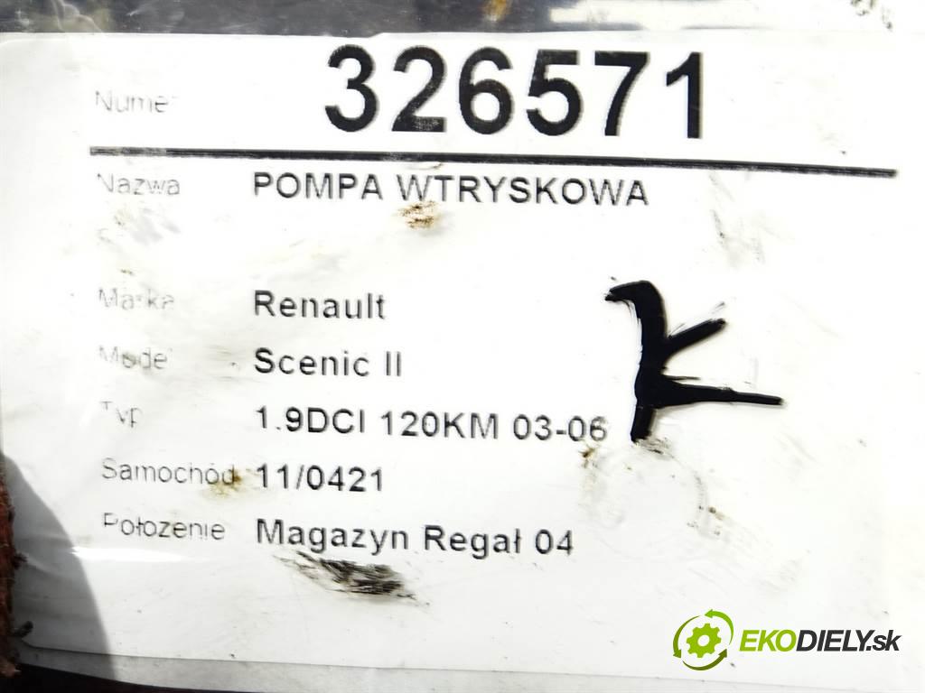 Renault Scenic II  2004 88 kW 1.9DCI 120KM 03-06 1900 Pumpa vstrekovacia 8200108225 (Vstrekovacie čerpadlá)