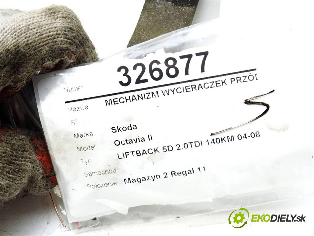 Skoda Octavia II    LIFTBACK 5D 2.0TDI 140KM 04-08  mechanismus stěračů přední část 1Z1955119A (Motorky stěračů)