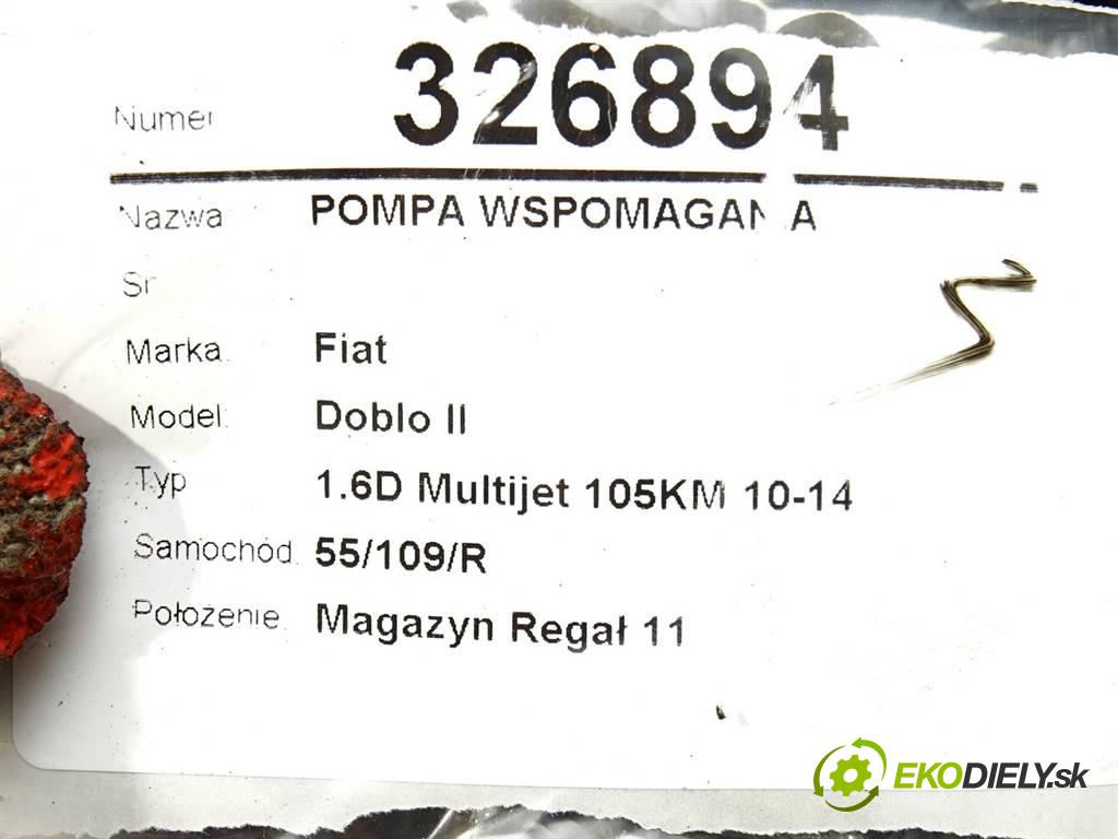 Fiat Doblo II  2012 77 kW 1.6D Multijet 105KM 10-14 1600 Pumpa servočerpadlo 00518523200 (Servočerpadlá, pumpy riadenia)