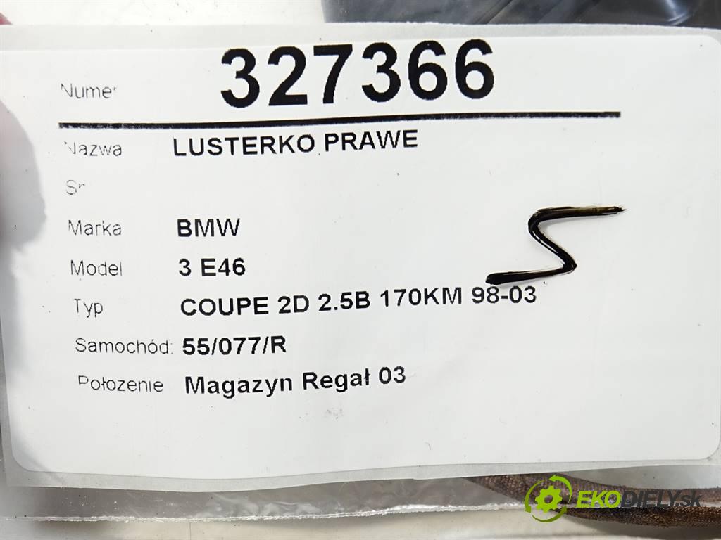 BMW 3 E46  2000 125 kW COUPE 2D 2.5B 170KM 98-03 2500 zpětné zrcátko pravé