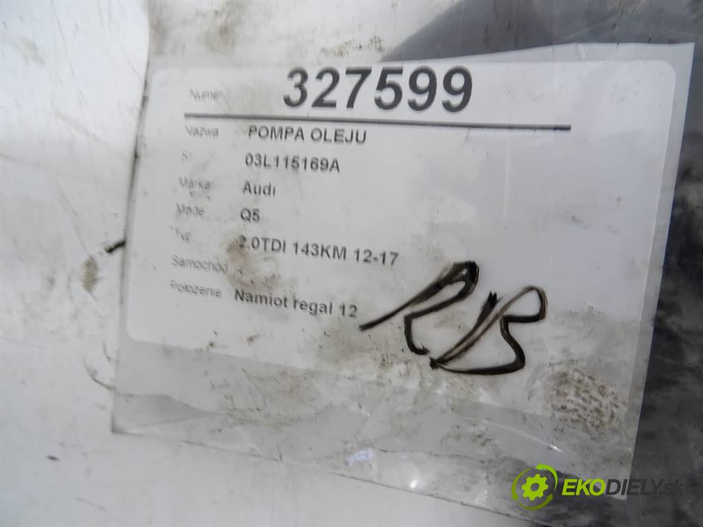 Audi Q5    2.0TDI 143KM 12-17  Pumpa oleja 03L115169A 03L115105D (Olejové pumpy)