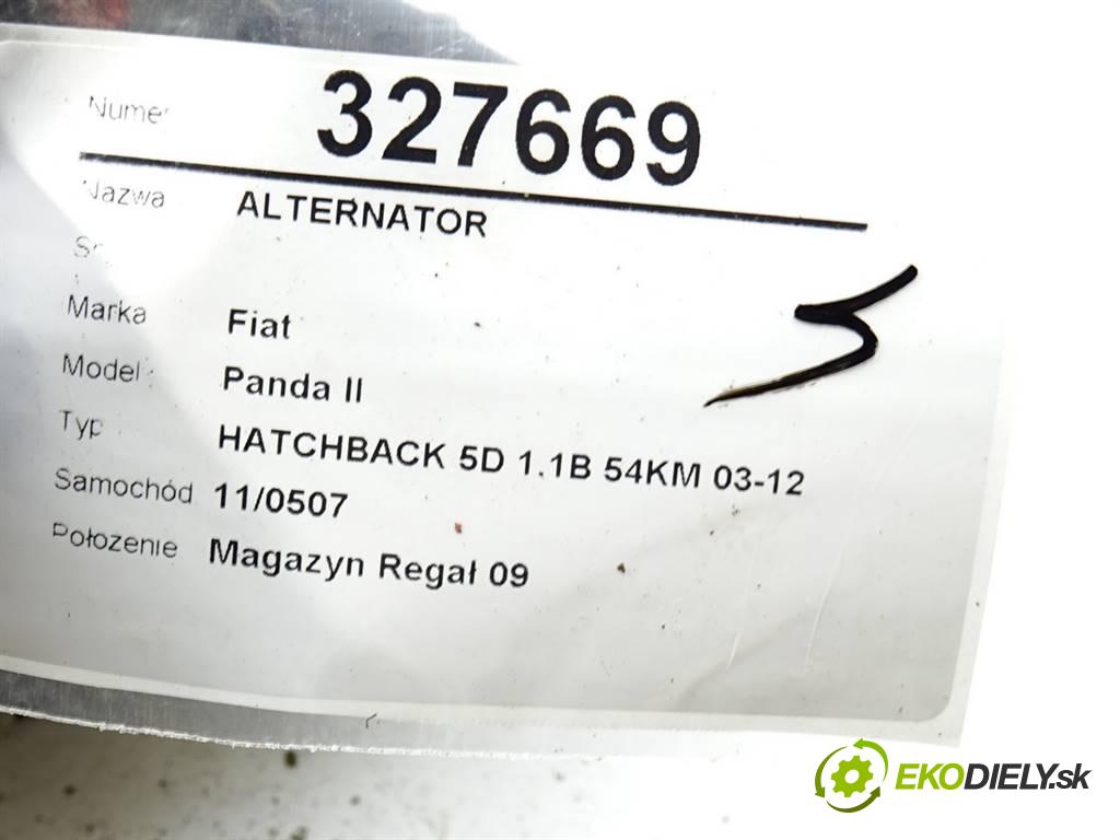 Fiat Panda II  2006 40 kW HATCHBACK 5D 1.1B 54KM 03-12 1100 Alternátor 46765842 (Alternátory)