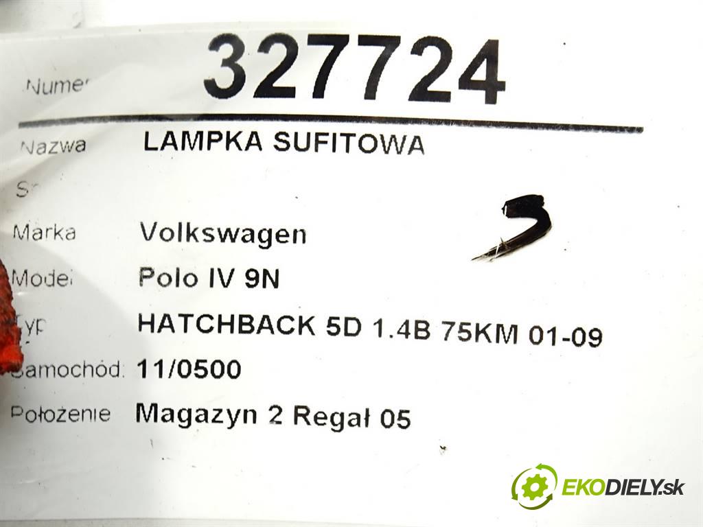 Volkswagen Polo IV 9N  2002 55 kW HATCHBACK 5D 1.4B 75KM 01-09 1400 svetlo stropné 6Q0947105C (Osvetlenie interiéru)
