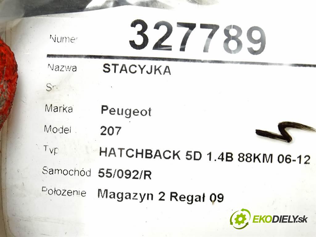 Peugeot 207  2007 65 kW HATCHBACK 5D 1.4B 88KM 06-12 1400 spinačka 9663123280 (Spínacie skrinky a kľúče)