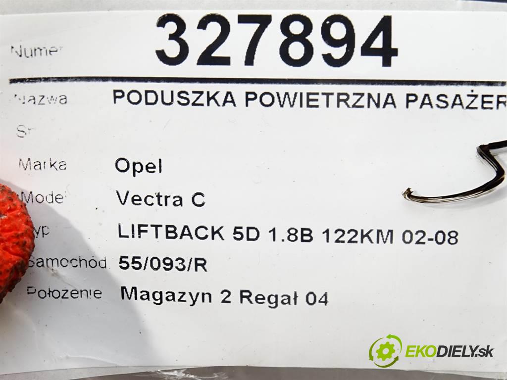 Opel Vectra C  2003 90 kW LIFTBACK 5D 1.8B 122KM 02-08 1800 AirBag spolujazdca 24413420 (Airbagy)