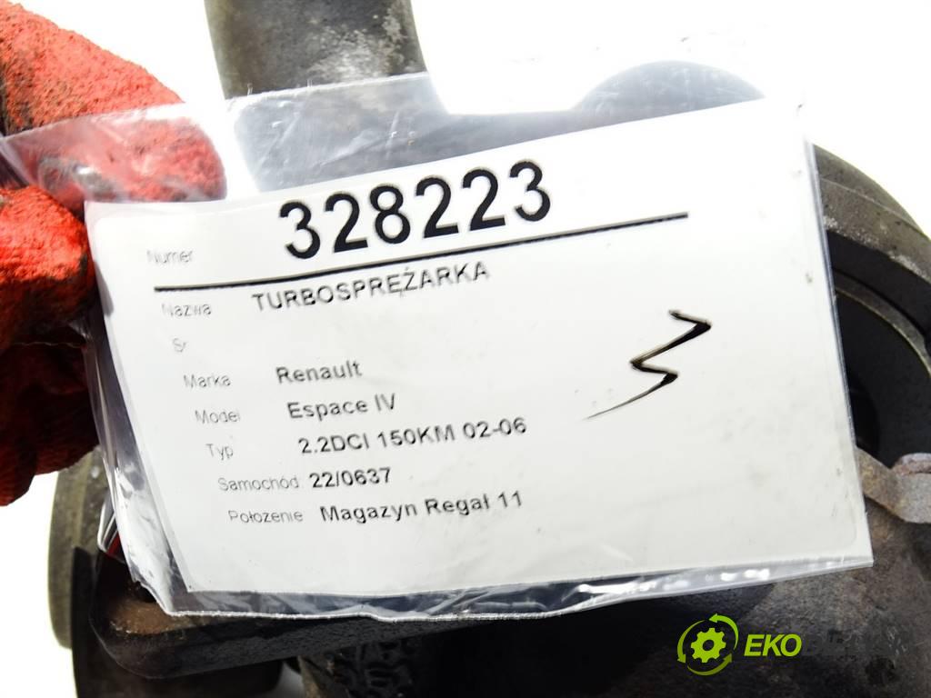 Renault Espace IV  2003 95 kW 2.2DCI 150KM 02-06 2200 Turbodúchadlo,turbo H8200113839 (Turbodúchadlá (kompletné))