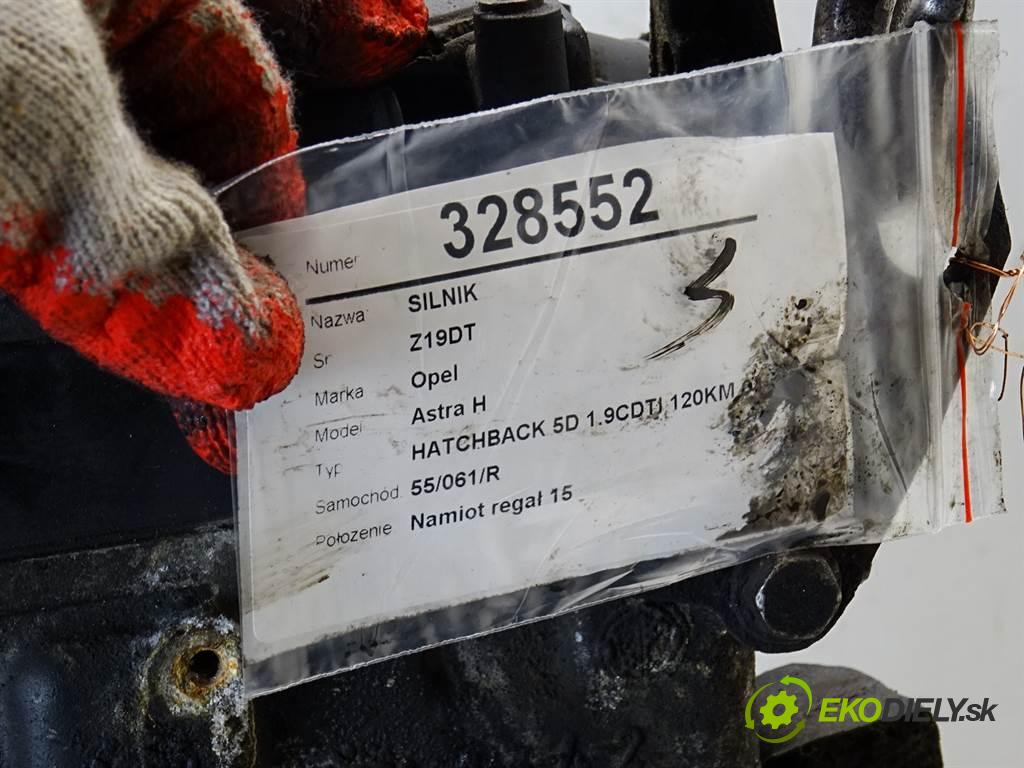 Opel Astra H  2005 88KW HATCHBACK 5D 1.9CDTI 120KM 04-14 1900 Motor Z19DT (Motory (kompletné))