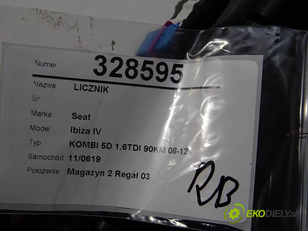 Seat Ibiza IV  2012 66 kW KOMBI 5D 1.6TDI 90KM 08-12 1600 Prístrojovka 6J0920804L (Prístrojové dosky, displeje)