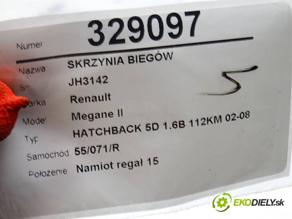 Renault Megane II  2003 83 kW HATCHBACK 5D 1.6B 112KM 02-08 1600 Prevodovka JH3142 (Prevodovky)