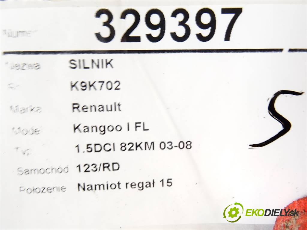Renault Kangoo I FL  2004 60KW 1.5DCI 82KM 03-08 1461 motor K9K702 (Motory (kompletní))