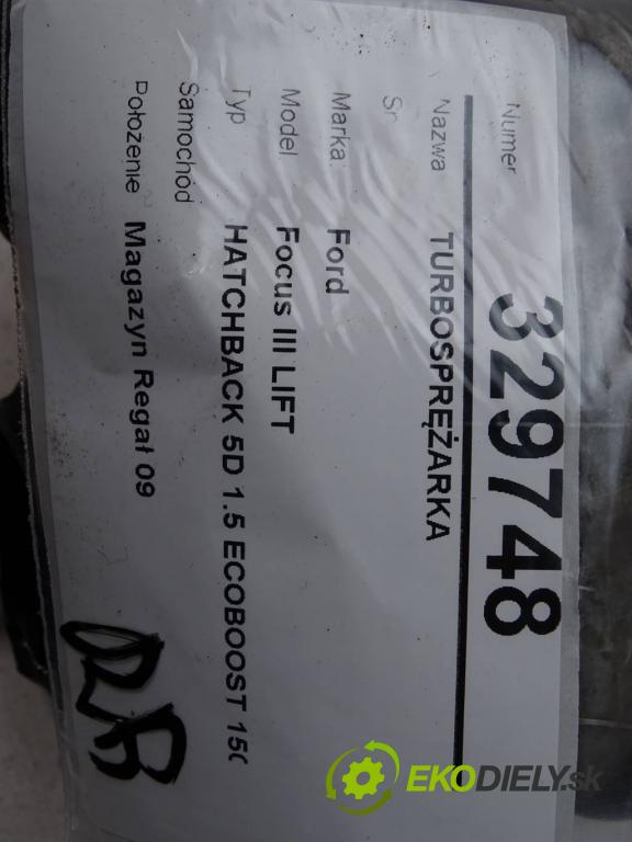 Ford Focus III LIFT    HATCHBACK 5D 1.5 ECOBOOST 150KM 14-18  Turbodúchadlo,turbo F1FG-6K682-AB (Turbodúchadlá (kompletné))