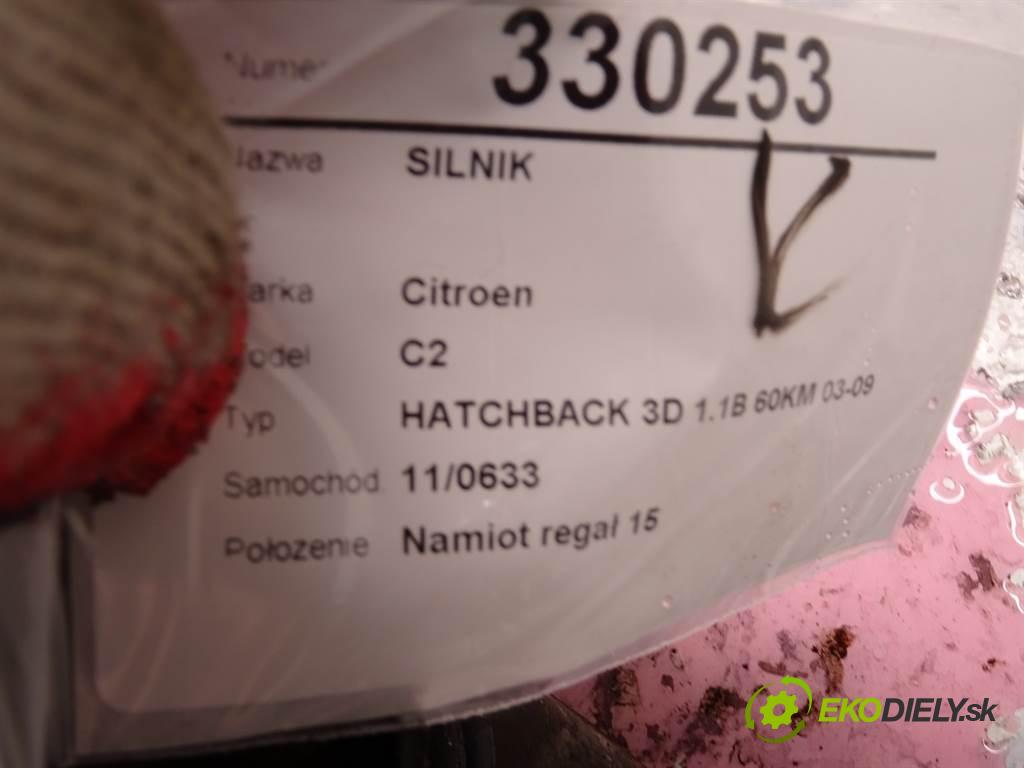 Citroen C2  2003 44 kW HATCHBACK 3D 1.1B 60KM 03-09 1100 Motor HFX (Motory (kompletné))