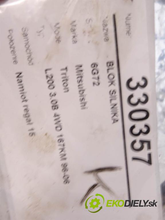 Mitsubishi Triton    L200 3.0B 4WD 167KM 96-06  blok Motor 6G72 (Blok motora)