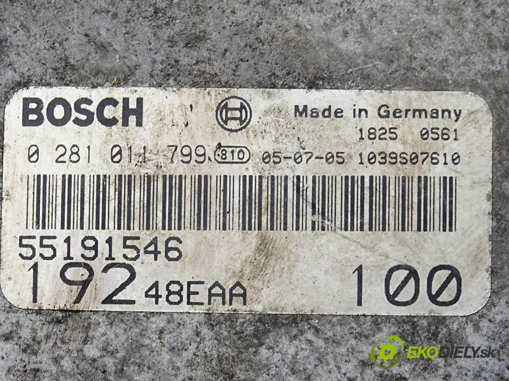 Fiat Stilo  2005 77kw KOMBI 5D 1.9D Multijet 100KM 01-07 1900 riadiaca jednotka Motor 55191546 0281011799 (Riadiace jednotky)