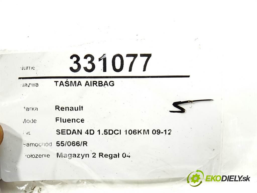Renault Fluence  2010 78 kW SEDAN 4D 1.5DCI 106KM 09-12 1500 Krúžok, slimák airbag  (Airbagy)