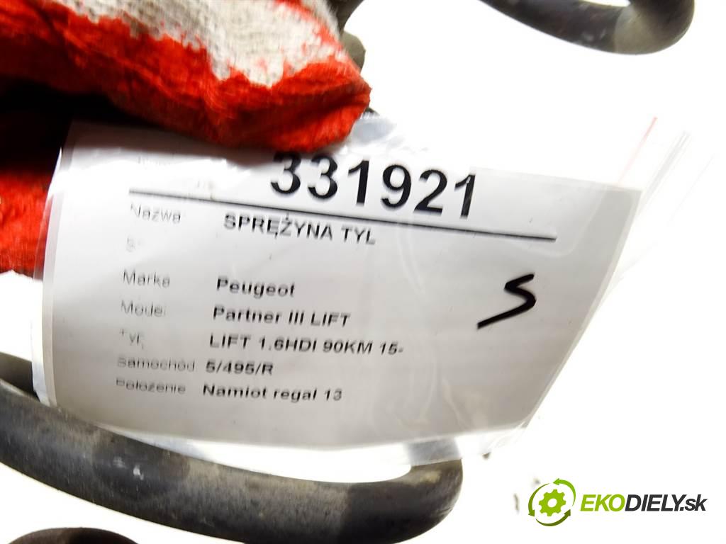 Peugeot Partner III LIFT  2015 66 kW LIFT 1.6HDI 90KM 15- 1600 Pružina zad  (Ostatné)
