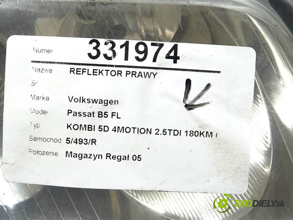 Volkswagen Passat B5 FL  2003 132 kW KOMBI 5D 4MOTION 2.5TDI 180KM 00-05 2500 Svetlomet pravy XENON 1EL008340-08