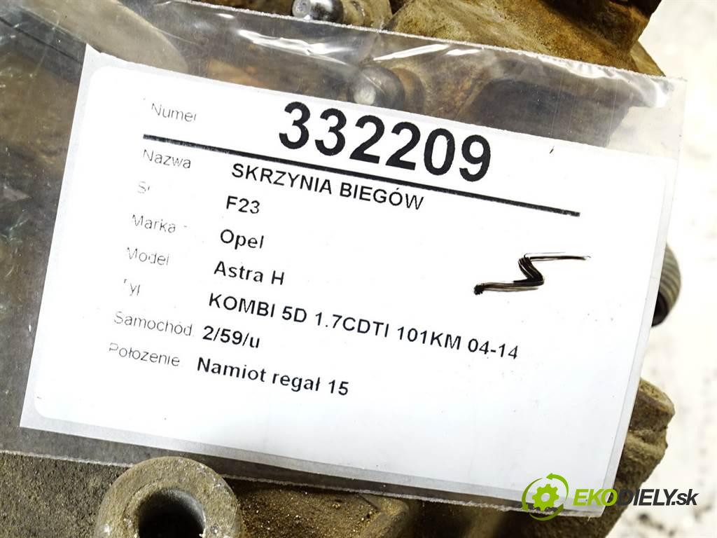 Opel Astra H  2004 74 kW KOMBI 5D 1.7CDTI 101KM 04-14 1700 Prevodovka F23 5495775 (Prevodovky)