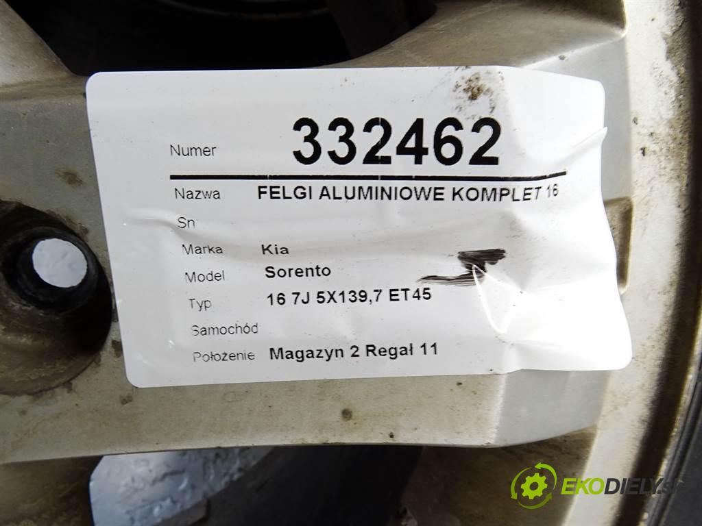 Kia Sorento    16 7J 5X139,7 ET45  disky hliníkové 16  (Hliníkové)