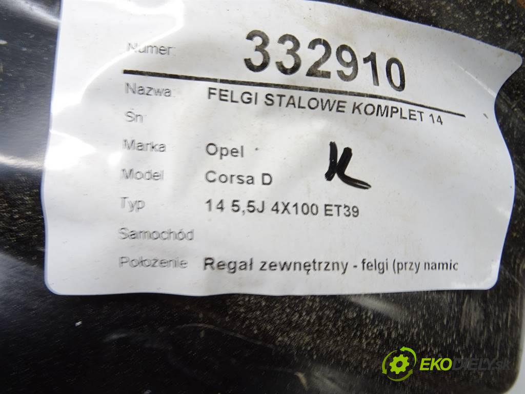 Opel Corsa D     14 5,5J 4X100 ET39  disky plechové 14  (Plechové)