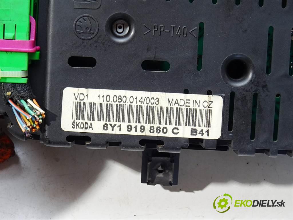 Skoda Fabia  2001 44 kW HATCHBACK 5D 1.4B 68KM 99-07 1400 Prístrojovka 6Y1919860C (Prístrojové dosky, displeje)