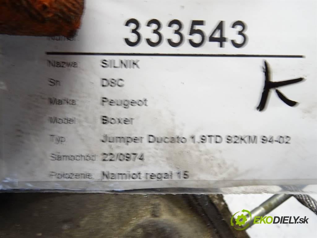 Peugeot Boxer  1995 68 kW Jumper Ducato 1.9TD 92KM 94-02 1900 Motor D8C (Motory (kompletné))