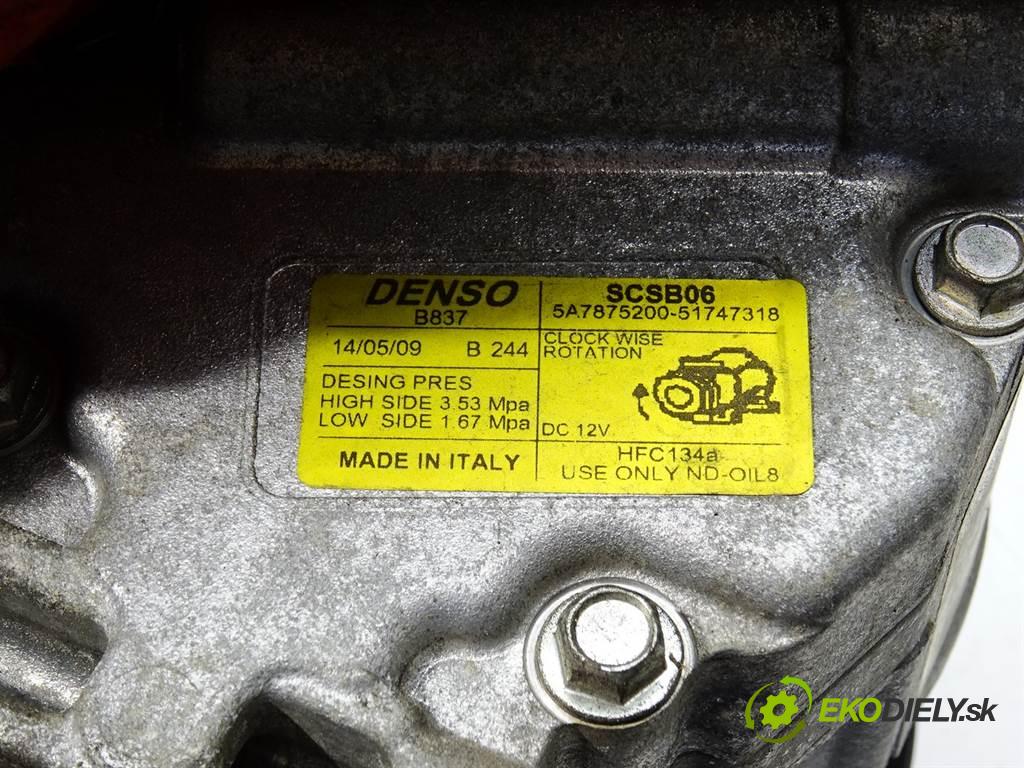 Fiat Bravo II  2009 66 kW HATCHBACK 5D 1.4B 90KM 07-14 1400 kompresor klimatizace 51747318 (Kompresory)