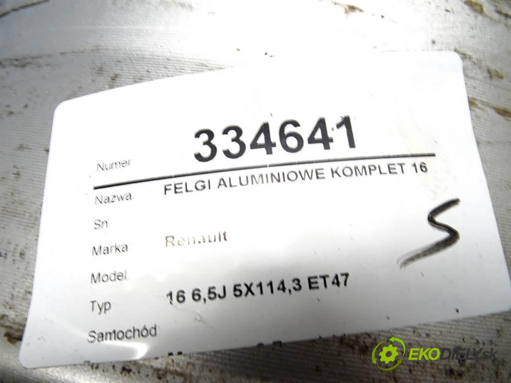 Renault     16 6,5J 5X114,3 ET47  disky hliníkové 16  (Hliníkové)