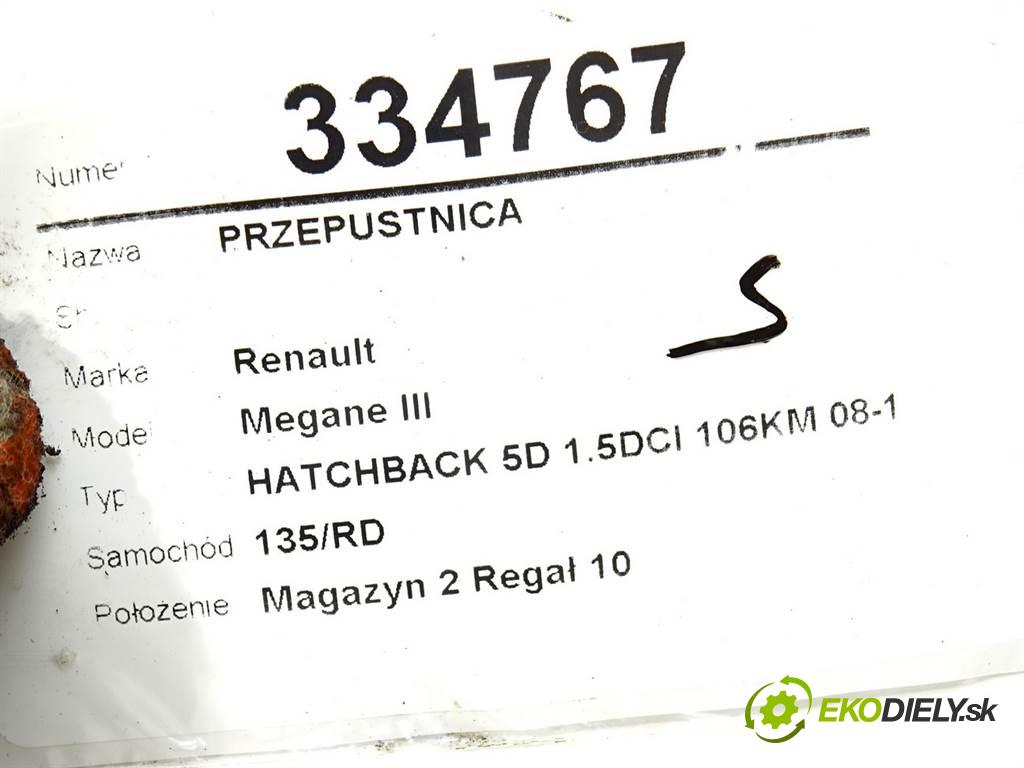Renault Megane III  2009 78kW HATCHBACK 5D 1.5DCI 106KM 08-15 1500 škrtíci klapka 8200302798 (Škrticí klapky)