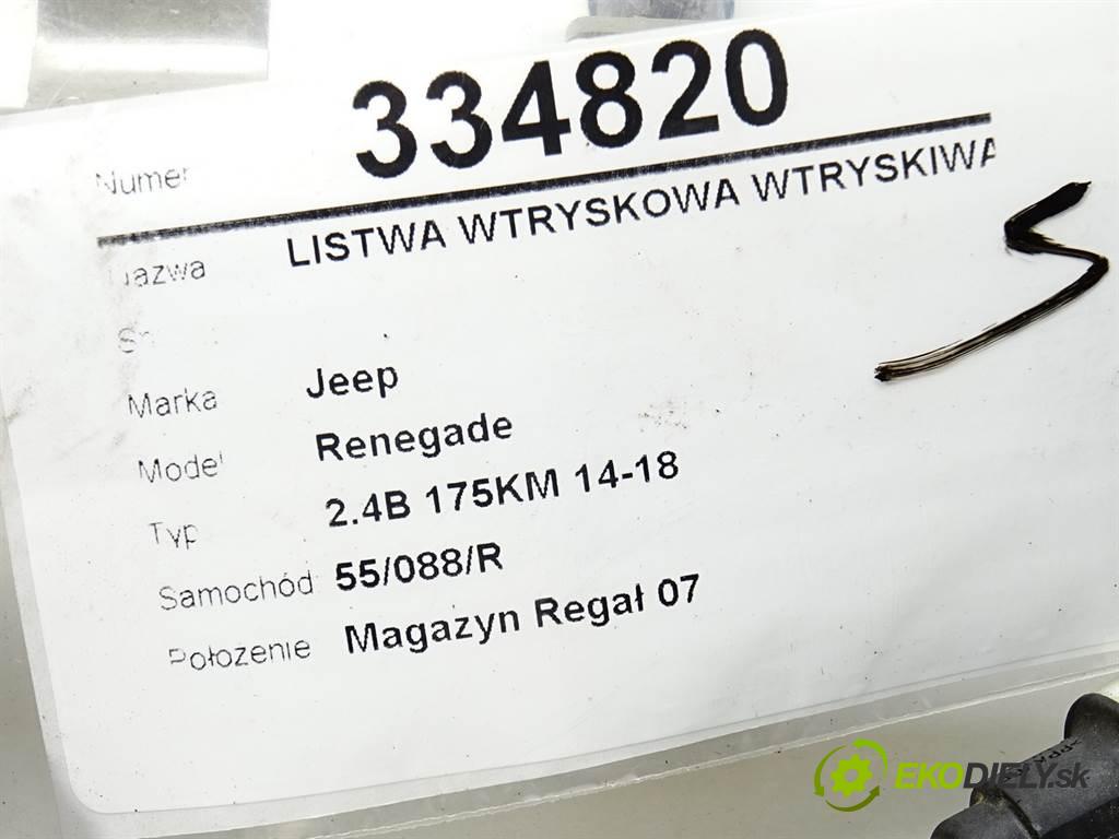 Jeep Renegade  2016 136 kW 2.4B 175KM 14-18 1400 Lišta vstrekovacia Vstrekovacie ventily 04593986AB 04627120AD (Vstrekovacie lišty)