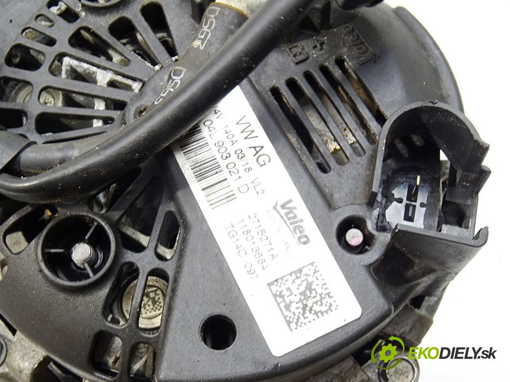 Skoda Octavia III LIFT  2018 85kW SEDAN 4D 1.6TDI 115KM 16-20 1600 Alternátor 04L903021D (Alternátory)