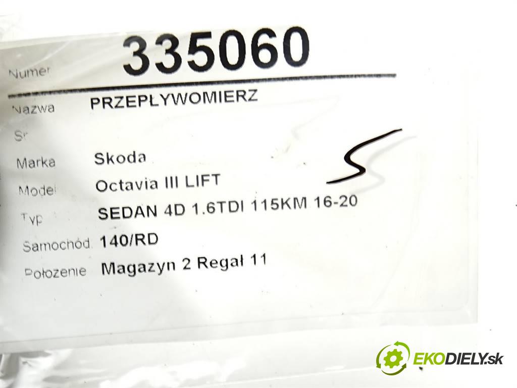 Skoda Octavia III LIFT  2018 85kW SEDAN 4D 1.6TDI 115KM 16-20 1600 Váha vzduchu 04L906461B (Váhy vzduchu)