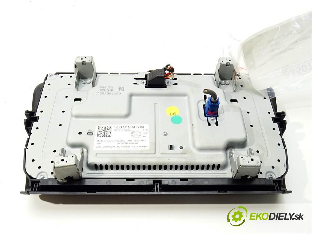 Skoda Octavia III LIFT  2018 85kW SEDAN 4D 1.6TDI 115KM 16-20 1600 mavigace Displej 5E0919605M (GPS navigace)