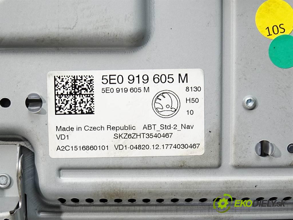 Skoda Octavia III LIFT  2018 85kW SEDAN 4D 1.6TDI 115KM 16-20 1600 mavigace Displej 5E0919605M (GPS navigace)